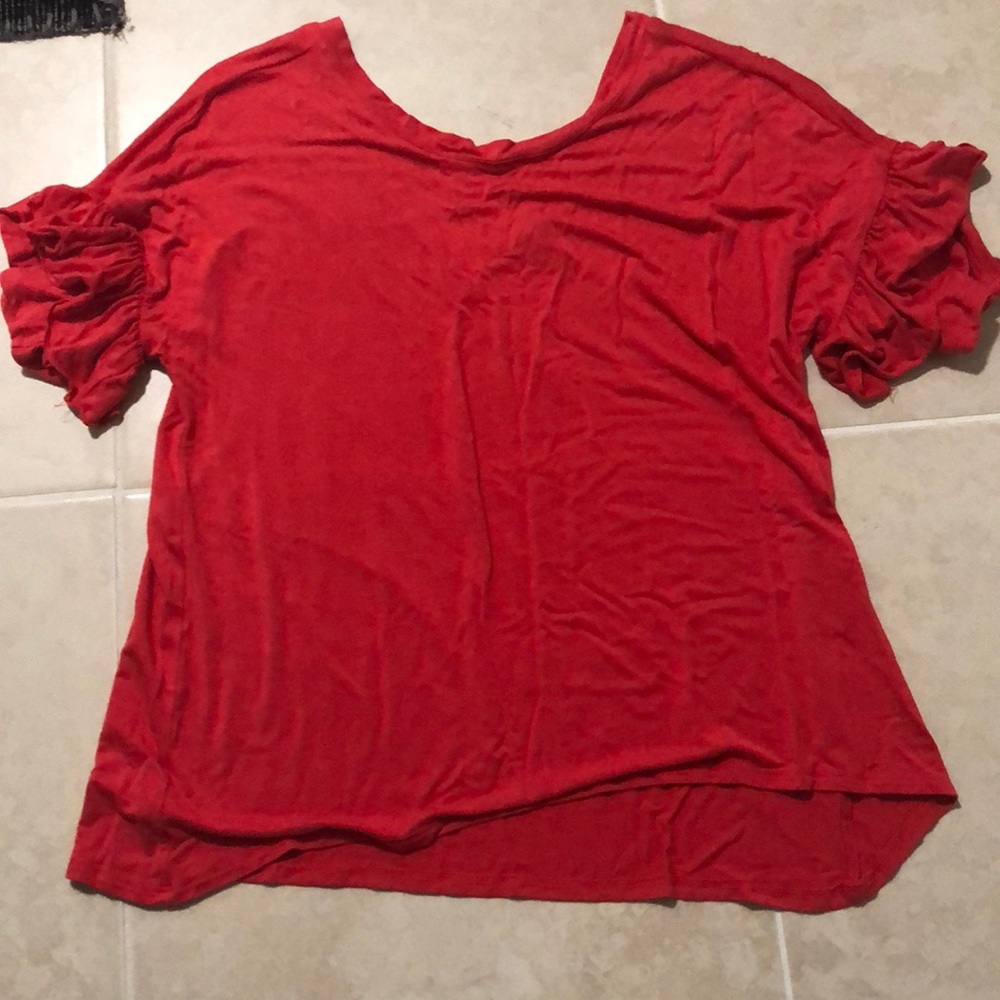 Coral blouse